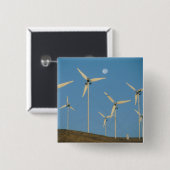 USA, Kalifornien, Altamont Pass, Windgeneratoren. Button (Vorne & Hinten)