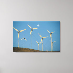 USA, Kalifornien, Altamont Pass, Windgeneratoren. Leinwanddruck
