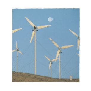 USA, Kalifornien, Altamont Pass, Windgeneratoren. Notizblock