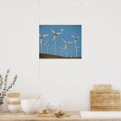 USA, Kalifornien, Altamont Pass, Windgeneratoren. Poster (Küche)