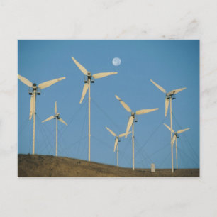 USA, Kalifornien, Altamont Pass, Windgeneratoren. Postkarte