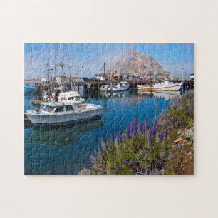 USA, Kalifornien. Angedockte Boote in der Morro Ba Puzzle