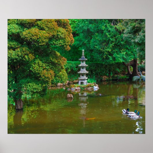 USA, Kalifornien. Aussicht auf einen Teich Poster (Vorne)