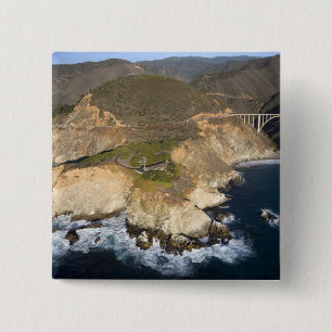 USA. Kalifornien. Big Sur. Bixby Bridge Button
