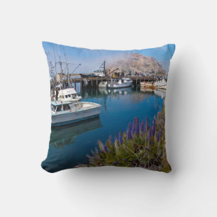USA, Kalifornien. Boote in Morro Bay Kissen