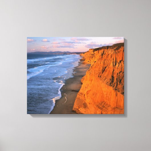USA, Kalifornien, Cliffs at Pescadero Staat Beach Leinwanddruck (Vorderseite)