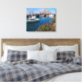 USA, Kalifornien. Dockboote in der Morro Bay Leinwanddruck (Insitu (Schlafzimmer))
