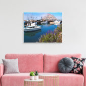 USA, Kalifornien. Dockboote in der Morro Bay Leinwanddruck (Insitu (Wohnzimmer))
