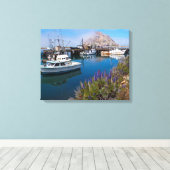 USA, Kalifornien. Dockboote in der Morro Bay Leinwanddruck (Insitu (Holzboden))