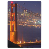 USA, Kalifornien. Golden Gate Bridge bei Nacht Klemmbrett (Rückseite)