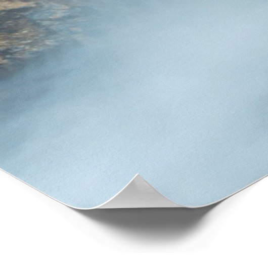 USA, Kalifornien, Inyo National Forest. Wasserfall Poster (Ecke)