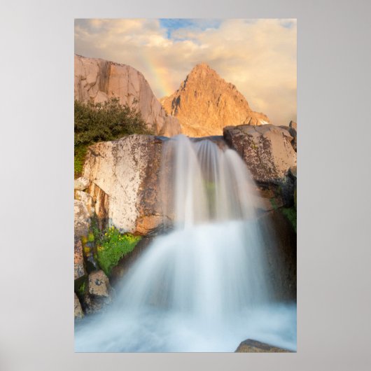 USA, Kalifornien, Inyo National Forest. Wasserfall Poster (Vorne)