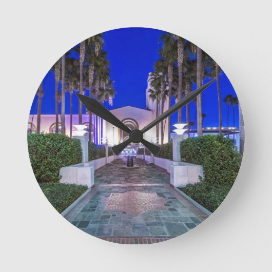 USA, Kalifornien, Los Angeles, Gewerkschaft Statio Runde Wanduhr (Vorderseite)