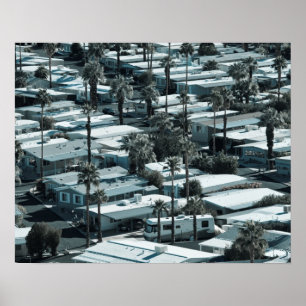 USA, Kalifornien, Palm Springs. Wohnwagenpark auf Poster
