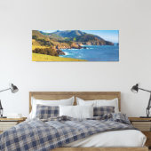 USA, Kalifornien. Panorama von Big Sur mit Bixby Leinwanddruck (Insitu (Schlafzimmer))
