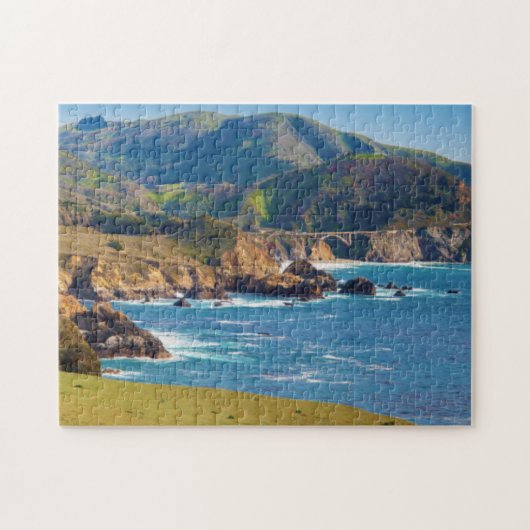 USA, Kalifornien. Panorama von Big Sur mit Bixby Puzzle (Horizontal)
