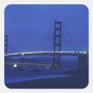 USA, Kalifornien, San Francisco. Golden Gate 2 Quadratischer Aufkleber