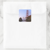 USA, Kalifornien, San Francisco. Golden Gate 3 Quadratischer Aufkleber (Tasche)