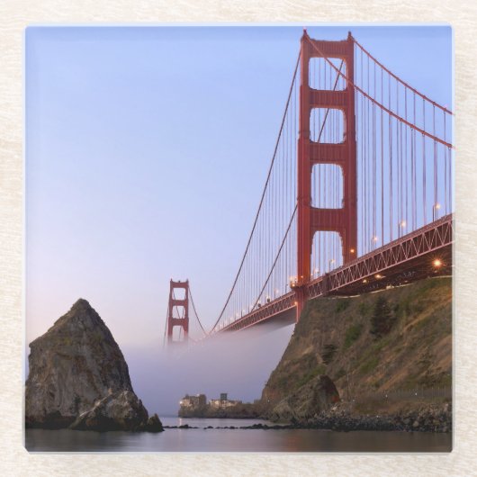 USA, Kalifornien, San Francisco. Goldenes Tor 3 Glasuntersetzer (Vorderseite)