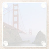 USA, Kalifornien, San Francisco. Goldenes Tor 3 Glasuntersetzer (Rückseite)