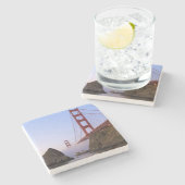 USA, Kalifornien, San Francisco. Goldenes Tor 3 Steinuntersetzer (Seitenansicht)