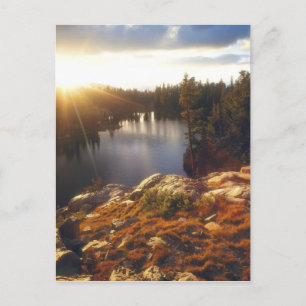 USA, Kalifornien, Sierra Nevada-Gebirge. Sonnenunt Postkarte