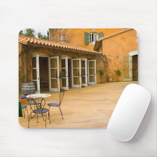USA, Kalifornien, Sonoma Valley, Patio in Viansa Mousepad (Mit Mouse)