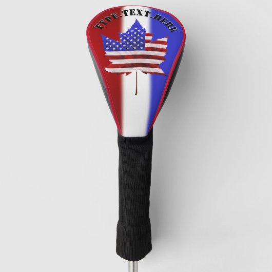 USA Kanada Golf Gift Custom US Kanada Treiberschut Headcover (Vorderseite)