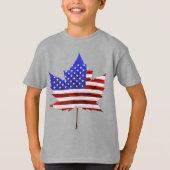 USA Kanada T - Shirt Kanada US Kids Shirts Hoodies (Vorderseite)