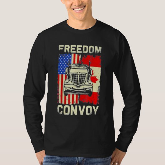 USA - Kanadischer Flag-Freedom Convoy 2022 für ein T-Shirt (Vorderseite)
