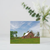 USA, Kansas. Alte rote Scheune Postkarte (Stehend Vorderseite)