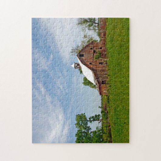 USA, Kansas. Alte rote Scheune Puzzle (Vertikal)