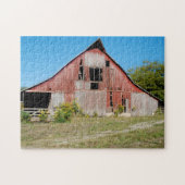 USA, Kansas, alte rote Scheune Puzzle (Horizontal)