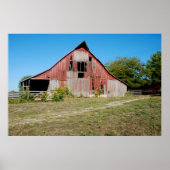 USA, Kansas, Old Red Barn Poster (Vorne)