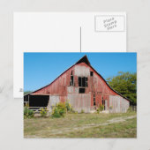 USA, Kansas, Old Red Barn Postkarte (Vorne/Hinten)