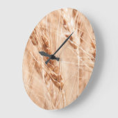 USA, Kansas, Wheat At Harvest Time Große Wanduhr (Winkel)