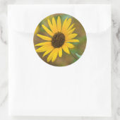 USA, Kansas. Wild Sunflower Runder Aufkleber (Tasche)