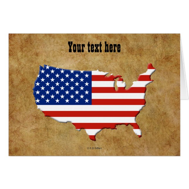 USA-Karte (Vorderseite (Horizontal))