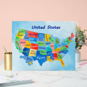 USA Karte Acrylschild (Hochzeit)