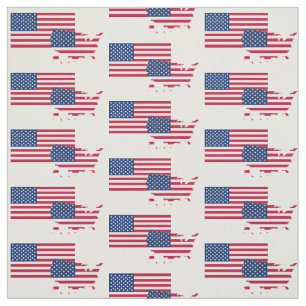 USA KARTE   Amerikanische Flagge   US FLAGGE Stoff