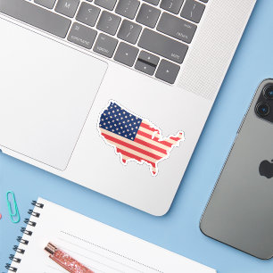 USA-Karte Aufkleber