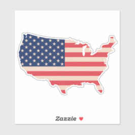 USA-Karte Aufkleber