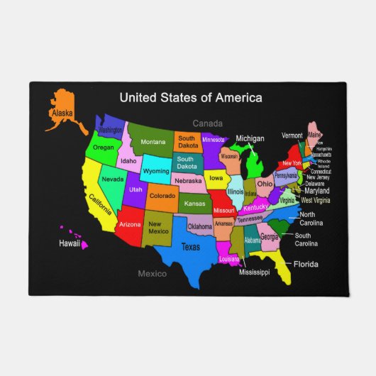 USA Karte Fußmatte (Vorderseite)