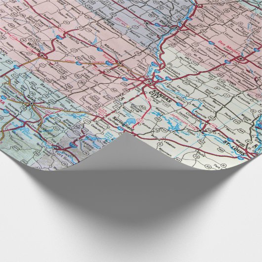 USA Karte Geschenkpapier (Ecke)