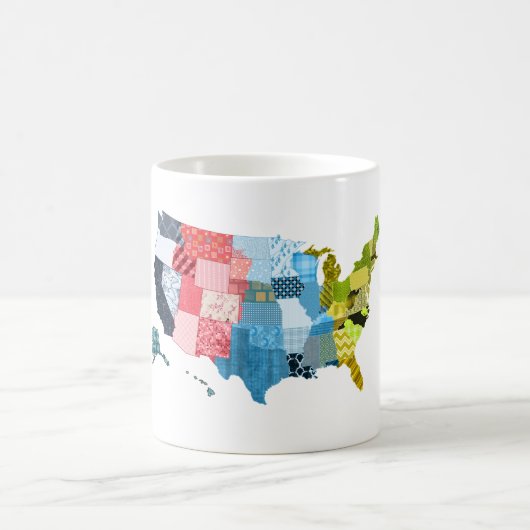 USA-Karte in einem Kaffeetasse (Mittel)