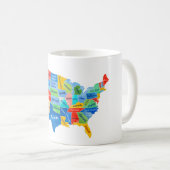 USA KARTE KAFFEETASSE (VorderseiteRechts)