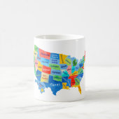 USA KARTE KAFFEETASSE (Mittel)