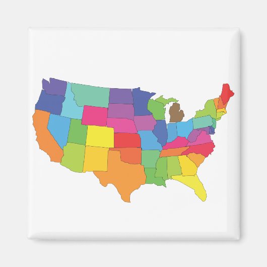 USA-Karte Magnet (Vorne)