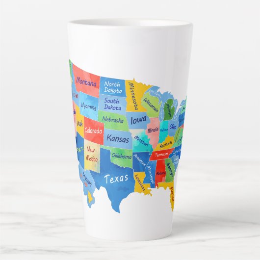 USA KARTE MILCHTASSE (Vorderseite)