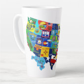 USA Karte Milchtasse (Linke Ecke)